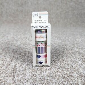 The Home Edit Washi Tape Edit 6 Rolls 7 Meters Rainbow Stars Hearts Cherries